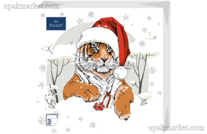 Салфетки Art Bouquet  "Год тигра-2" 33х33 , 3 слоя .20л/вл.12