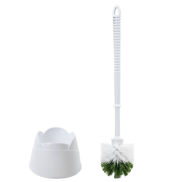 Ерш для унитаза Любаша с подставкой, пластик, белый