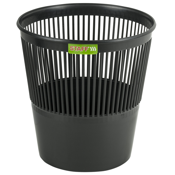 Корзина для бумаг STAFF "Basic" ЭКОНОМ, сетчатая, 9 л, черная