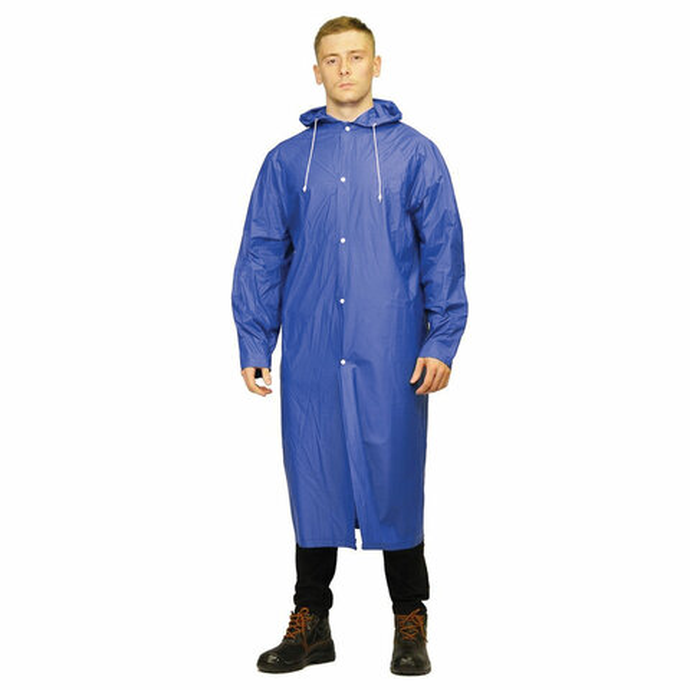 Плащ-дождевик на кнопках многоразовый, прочный, винил, размер универсальный