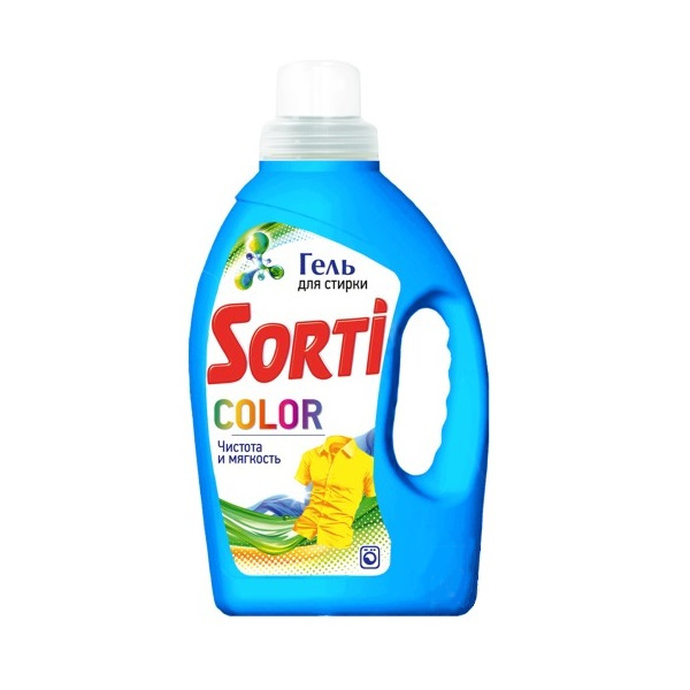 Ср-во д/стирки Сорти гель COLOR 1,2 КГ 1*4
