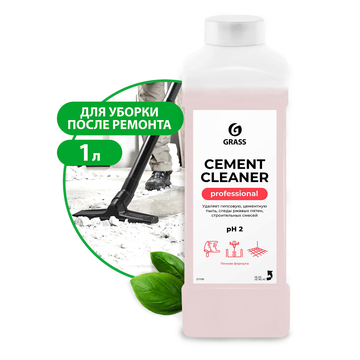 Средство GRASS для очистки после ремонта"Cement Cleaner". 1 л/вл.12, 217100