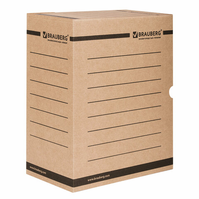 Короб архивный с клапаном А4 (260х325 мм), 150 мм, до 1400 листов, плотный, микрогофрокартон