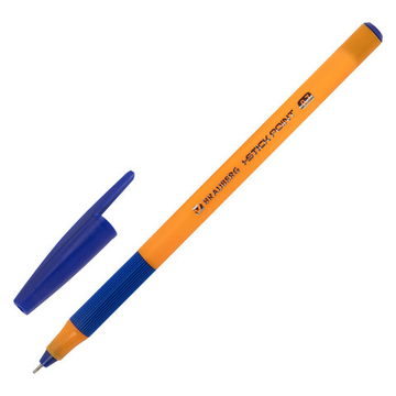 Ручка шариковая с грипом BRAUBERG "i-STICK POINT ORANGE", СИНЯЯ, пиш. узел 0,7 мм, линия письма 0,35