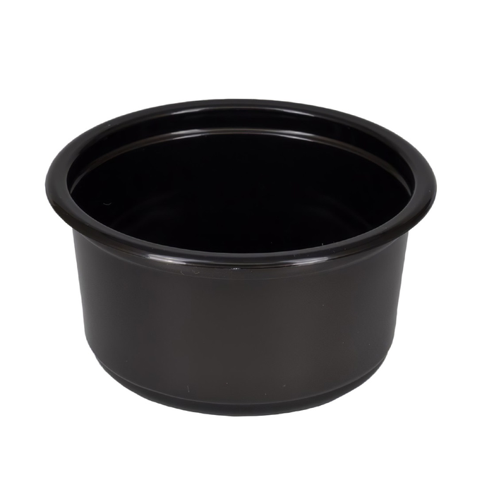 Контейнер д-115 350 мл круглый черный ПП  (крышка 7470)