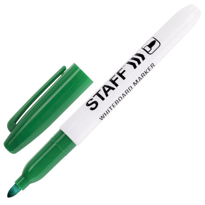 Маркер для доски STAFF EVERYDAY зеленый, тонкий корпус, кругл. наконечник 2,5 мм
