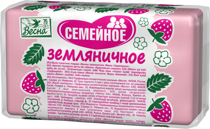 МТ  "ВЕСНА Семейное" (земляничное), в пленке ППП 140 г. арт. 1106