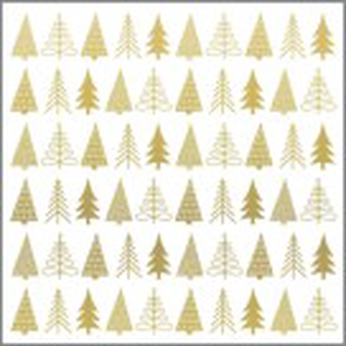 Салфетки бумажные декоративные 20л, Bouquet Home Collection Classic, 3хсл., "Золотые елочки"