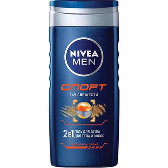 NIVEA гель для душа Муж. Спорт 250мл./12