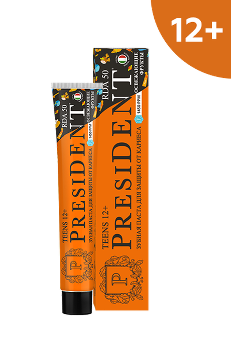 Зубная паста PRESIDENT® Fresh tropic 12+ с фтором