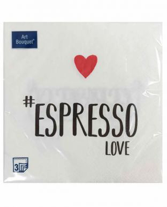 Салфетки Art Bouquet  "Espresso love" 33х33 , 3 слоя .20л/вл.12