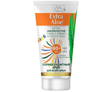 Extra Aloe Солнцезащитный крем  д/всей семьи SPF80+  75мл  *4*28