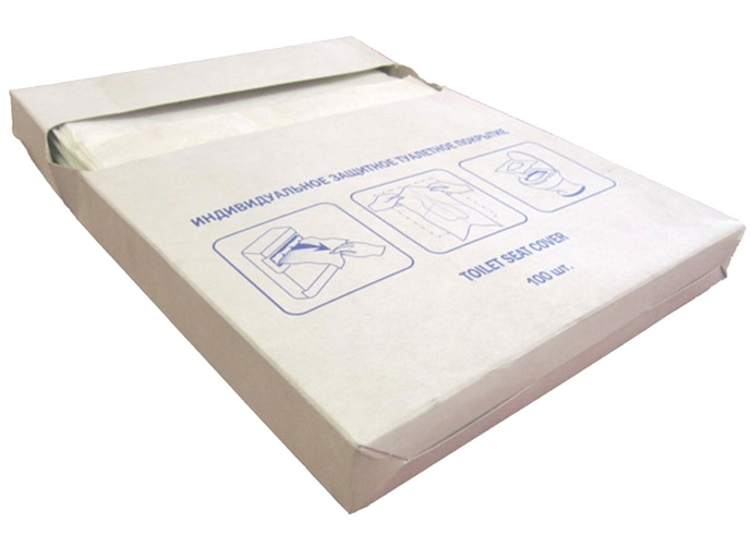 Гигиенические покрытия для унитазов  1/4 сл, 100 шт/уп. х17