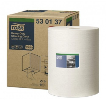 Протирочный нетканый материал Tork W3 суперпрочный белый комби-рулон, арт.530137 106,4 м