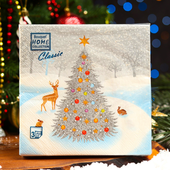 Салфетки 20л, Bouquet Home Collection Classic, 3хсл., "Сказочная красавица"/12