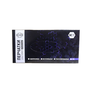 Перчатки эластомер М 100 шт (прозр)