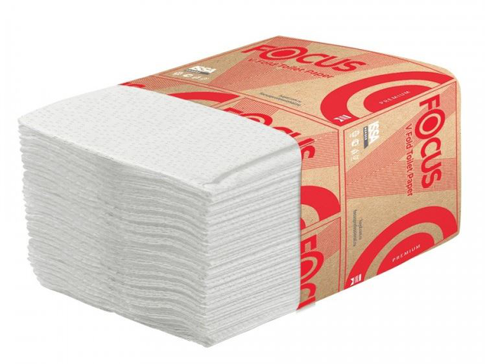 Листовая туалетная бумага Premium V сложения Focus Premium V-сл 23*10,8*250, вл.30