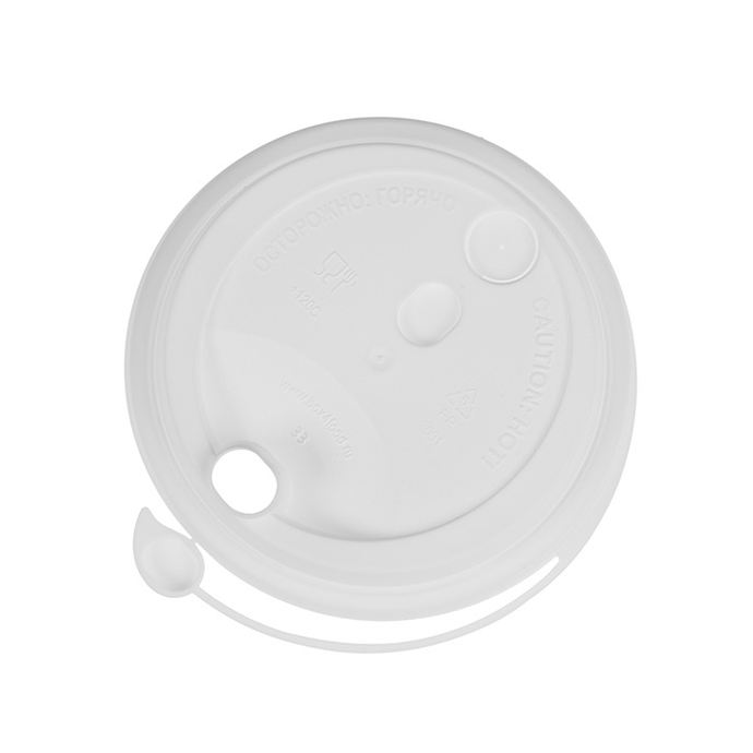 Крышка 80 мм с клапаном прозрачная ПП /50