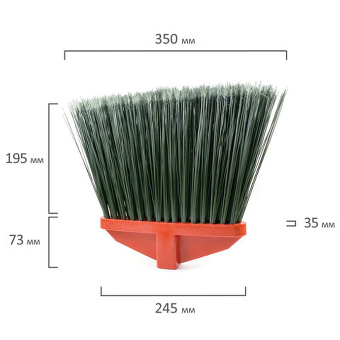 Метла синтетическая плоская ГАРДЕНА LUX, без черенка, еврорезьба, пластик