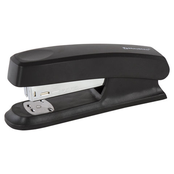 Степлер №24/6, 26/6 "BRAUBERG" Standart", до 25 листов, черный