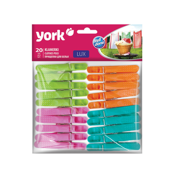 Прищепки бельевые Йорк Люкс 20 шт