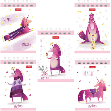 Блокнот Малый Формат (75*105мм) А7 40л, гребень,тон.блок, без линовки