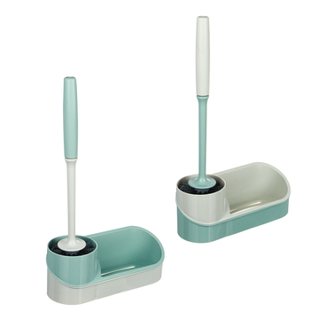 VETTA Ёрш для туалета с подставкой для бытовой химии, с крепл. на стену, пластик, 46х24х9см, 2 диз.