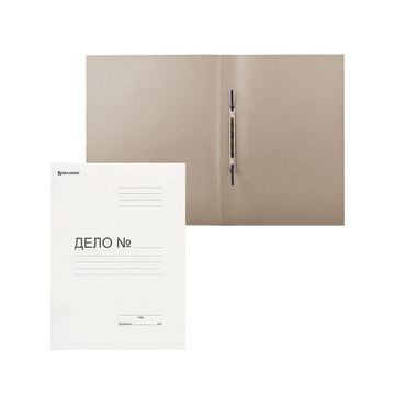 Скоросшиватель картонный мелованный BRAUBERG, гарантированная плотность 440 г/м2, до 200 листов