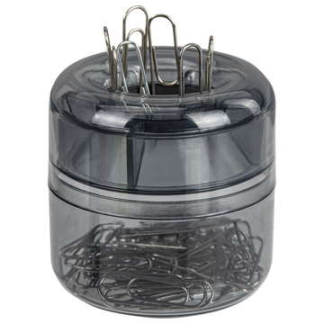 Скрепочница магнитная STAFF Basic прозрачный корпус, 270556