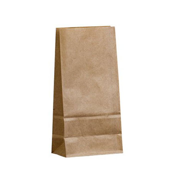 Пакет бумажный крафт с прямоугольным дном 120*80*250 мм