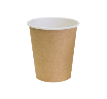 Стакан 300 мл Крафт темный бумажный d-90, h-110 пол об 400 мл*50/1000