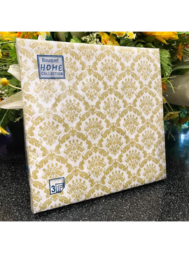 Салфетки бумажные декоративные 33*33, 3сл, 20шт Bouquet Home Collection Classic "Роскошный гобелен"/