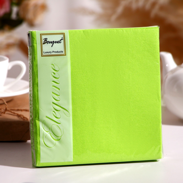 Салфетки 33х33, 2сл, 20л. Bouquet Colour киви/12