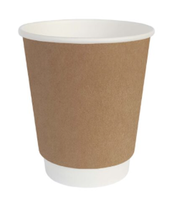 Стакан 250 мл. двухслойный крафтовый DW-8OZ-S5 (20/500) (кр.24-17877)