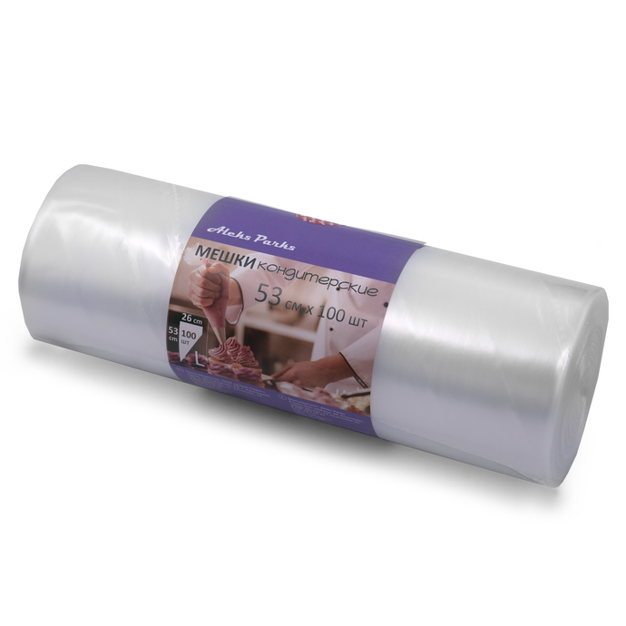 Мешки кондитерские в рулоне Aleks Parks 53 см прозрачные 100 шт (90 мкр)