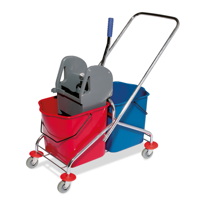 Тележка GRASS уборочная двойная, 60л., металл основа IT-0278