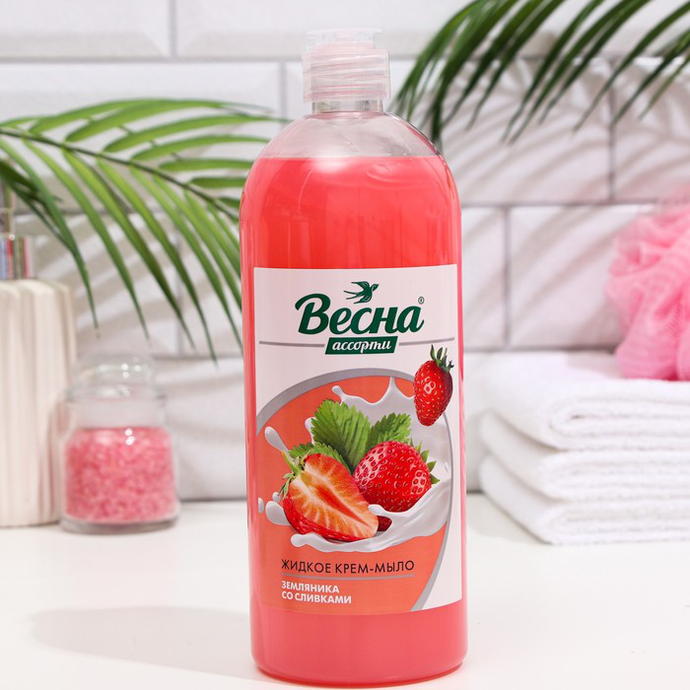 МЖ ВЕСНА Ассорти земляника со сливками 850 мл арт. 5227