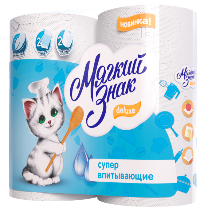 Полотенца бум. Ь Deluxе 2-сл. 2 рул./вл.24  С40