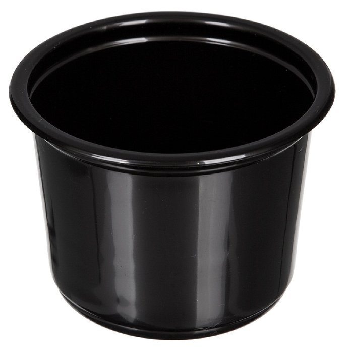 Контейнер с крышкой СпК-115 500мл одноразовый круглый черный ПП пластик
