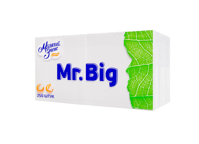 Салфетка Ь знак "Mr.Big" 250  л.(белая)/вл.18 С58