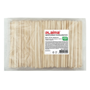 Одноразовые размешиватели для чая и кофе, компл 450 шт, деревяные