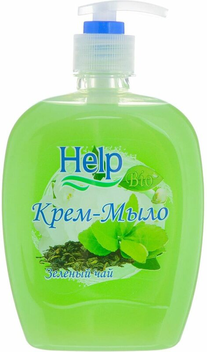 ХЭЛП  Жидкое мыло  с ДОЗАТОРОМ   Зеленый Чай   500гр.   *5*15