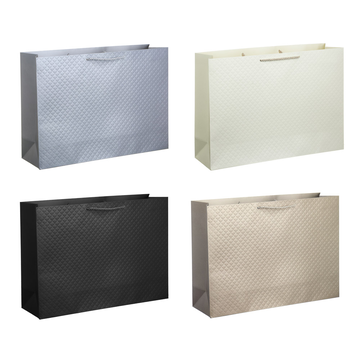 Пакет подарочный, высококачественная бумага, 42х12х31см, 4 цвета