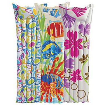 INTEX Матрас пляжный надувной, 183x69см, 2 камеры, 3 цвета