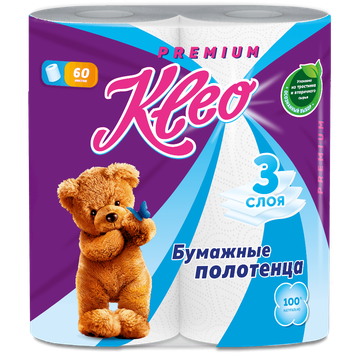 Полотенца бум. Kleo Premium  3-сл 2 рулона/вл.24 С286