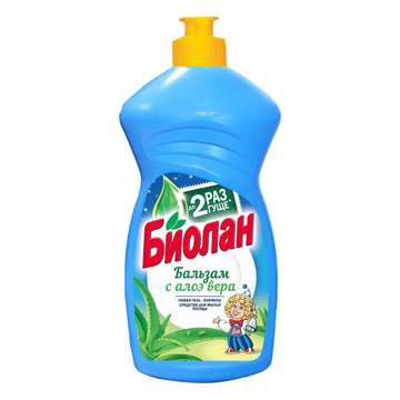 СРЕДСТВО ДЛЯ ПОСУДЫ БИОЛАН БАЛЬЗАМ АЛОЭ ВЕРА 450 МЛ 1*20