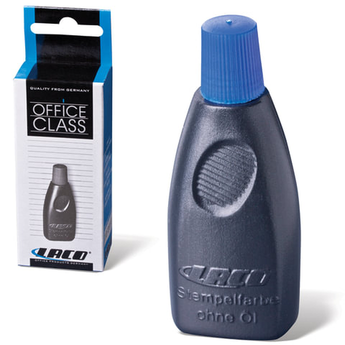 Краска штемпельная (ЛАКО, Германия) синяя 30 мл, на водной основе