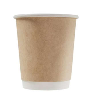 Стакан 250 мл бумажный двусл.  крафт