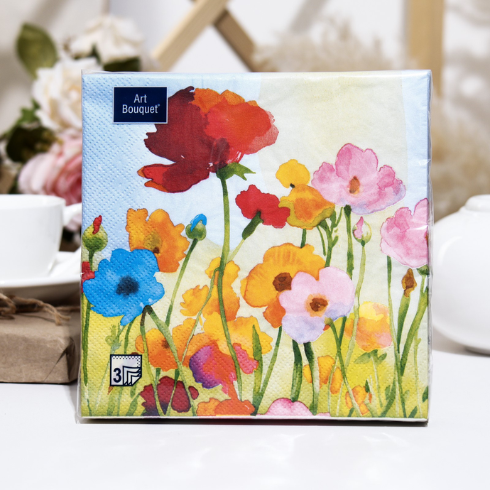 Салфетки Art Bouquet  "Весенние цветы" 33х33 , 3 слоя .20л/вл.12
