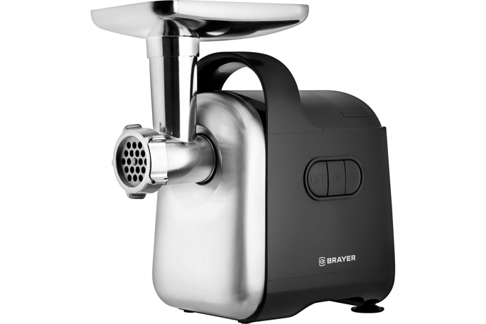 Мясорубка BRAYER 2000 Вт, реверс, насадки кеббе, колбасы, овощей BR1602